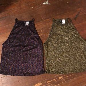 Glitter crop tops